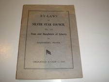 1894 By-Laws of Silver Star Council Sons & Daughters of Liberty 1935 (L3) picture