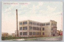 Posted 1907 Ludington Michigan Star Pocket Watch Case Factory View Postcard A7 picture
