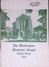 The Washington Memorial Chapel Valley Forge 1935 Booklet Vintage Travel Pennsylv picture