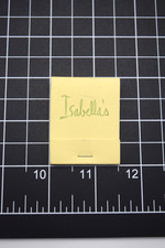 Isabella's Mediterranean Restaurant New York City VTG Matchbook Full Unstruck picture