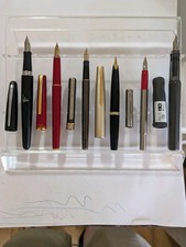 vtg 6x Pilot Fountain Pen Lot - Steel Nibs - 2 Nos picture