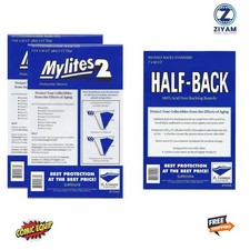 50 Mylites2 STANDARD Mylars Sleeves & Full Back 35pt Boards 725M2/700FB E.Gerber picture