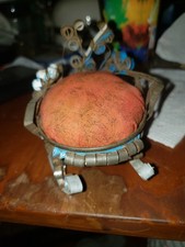 Antique 1920s Tramp Art Tin Can Pin Cushion Maxwell House Coffee Advertising Vtg picture