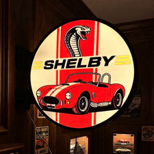 Shelby Cobra Round LED Wall Lighted Sign Lamp, Multicolor Plastic picture
