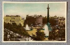 Vintage Postcard  Trafalgar Square, London - Printed in Great Britain mid 1900's picture