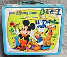 Vintage 1970s Walt Disney World Aladdin Metal Lunch Box Mickey Country Bears picture