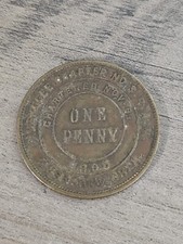 Masonic One Penny Muskogee Chapter No.3 R.A.M. Chartered 1890 Muskogee Oklahoma picture