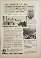 1956 Print Ad US Steel All Steel Farm Building Construction Pittsburgh,PA picture