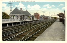 Hollis NY L.I.R.R. Station Miller Art Co., Inc. c1900s-10s Vintage Postcard bhn picture