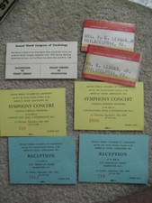 Lot of Vintage 1950s World Congress of Cardiology Tickets Tags More picture
