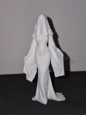 Collectible White Gothic Veiled Ghost Bride Desk Figurine picture