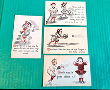 Baseball Series Postcards Cobb X Shinn SET OF 4 CARDS Antique c1912 picture