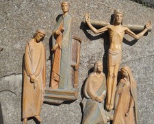 Wood Hand Carved Stations of the Cross picture