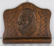 Antique c1800s 5 Pipe Wood Rack Hand Carved German/ French Folk Art picture