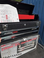 Iconic Sears Craftsman USA NOS Rare 2 Drawer Rally Blk Tool Chest Portable 6532 picture