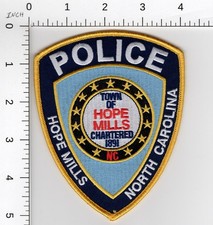 HOPE MILLS  NORTH CAROLINA  ^^ ( UPDATED VERSION 👀) COLLECTIBLE POLICE PATCH picture