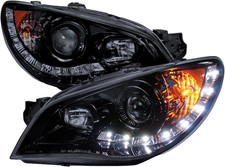 Black Smoke Projector Headlights W/Led Strip picture