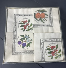 Vintage Pam Marker Inc Museum Collection Cocktail Napkins Decorated Fruit 3 Ply picture