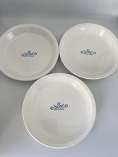 Vintage Corning Ware Blue Cornflower P-309 9 1/4” Pie Plates Set of 3 USA picture
