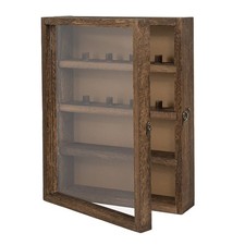 5 Tier Wooden Challenge Coin Display Case Wall Mount Collectibles Organizer Rack picture