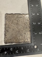 Antique Silver Compact with Deep Beautiful Etching (No marking for Silver Purity picture