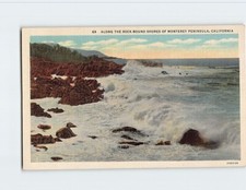 Postcard Along the Rock Bound Shores of Monterey Peninsula California USA picture