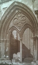 Croyland UK Antique RPPC Postcard Early 1900s Abbey Arch Lincolnshire West Door  picture