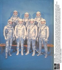 Archival Photo Original 7 Astronauts Mercury Space Suits Front Row- Old Photo picture