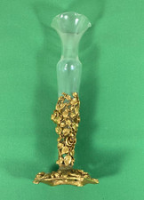 Vintage Matson 24k Gold Plated Sunflowers Hollywood Regency Vase picture