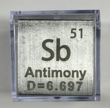 Metal Cube 99.9% Pure Periodic Table Element Engraved Density Collection + Case picture