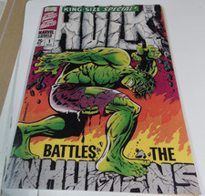 THE INCREDIBLE HULK  KINGSIZE SPECIAL 1 1968  COVERLESS  replica cvr picture