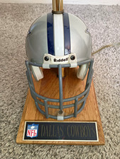 Original Dallas Cowboys Mini Helmet Lamp with engraved plaque. picture