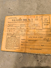 WWII US War Ration Book No. 3 Original with Ration Stamps/Coupons picture