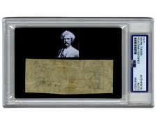 Iconic Author  Samuel Clemens Signed Cut as 