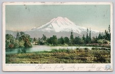 Vintage Mt. Tacoma Washington Scenic Postcard 1909 Portland Postmark picture
