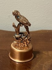 Vintage copper parrot figure pencil sharpener 2 5/8 in picture