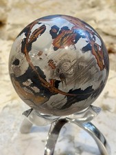 Fabulous Indian Paint Sphere, 3inches Across, Gorgeous Color And Quality Polish picture