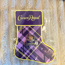 Crown Royal Original Distillery (( PIN )) Purple Plaid paper stocking picture