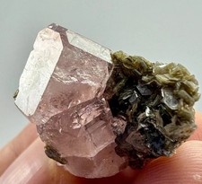 59 CT Pinkish Apatite Crystals on Muscovite from Skardu Pakistan e4 picture