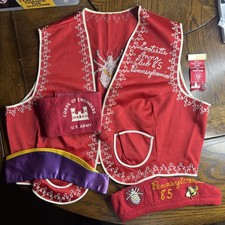 Rare Military Order Of The Cootie vest, hats, pins, lot 1985 Pennsylvania  picture