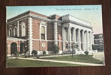 Durham NC The Union, Duke University Hand Colored Postcard picture