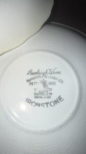 5 Vintage Burleigh Ware Ironstone White Swirl 5.5” Saucers Burslem England picture