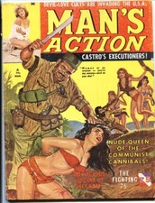 MAG: Man's Action 3/1962 Babe BEHEADED by CUBAN COMMIE Wild picture