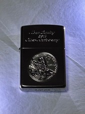 Zippo Silver Plate Moon Landing 25th Anniversary 1969-1994 Astronaut Lighter picture