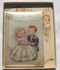 Vintage Rust Craft Boston USA Greeting Card 1953 Wedding Record Diary Completed picture