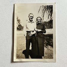 Vintage Snapshot Photograph Beautiful Young Woman Handsome Man Sweet Couple picture