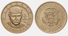 Lot 10 Semiquincentennial President Donald J Trump $1 Dollar Coins picture