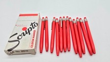 Box of 12 Vintage Scripto W610 Red Mechanical Crayon Marker Pencil New NOS picture