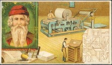 N554s Inventors and Inventions, Johann Gutenburg #3, Wild Rose Tobacco EX picture