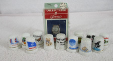 Sewing Thimble Collectable Souvenir States Virginia Genuine Pewter Porcelain 13 picture